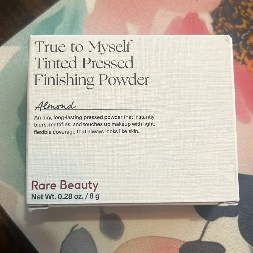 Brand new rare beauty tinted pressed powder almond
